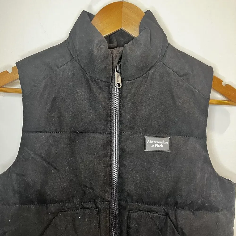 Abercrombie Kids Full Zip Vest Boys 7/8 Puffer Wind Water Resistant‎ Preppy Y2K